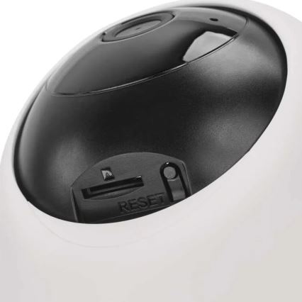 Câmara interna inteligente rotativa com sensor de movimento GoSmart 5V Wi-Fi Tuya branca