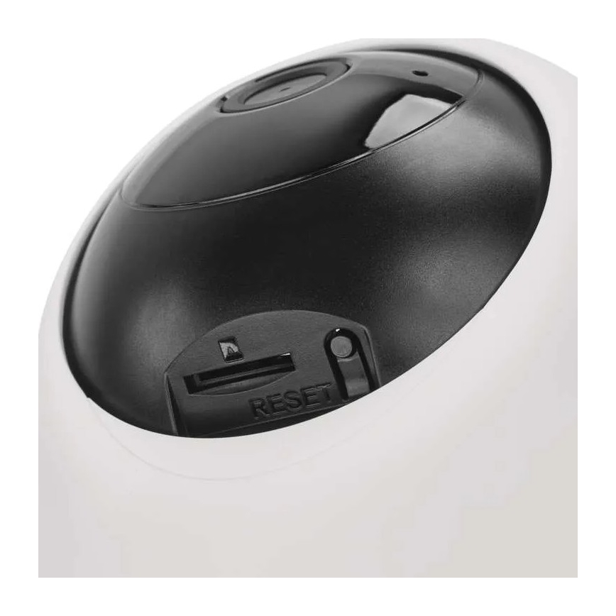 Câmara interna inteligente rotativa com sensor de movimento GoSmart 5V Wi-Fi Tuya branca