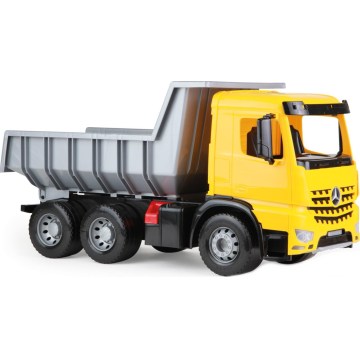 Camião basculante Mercedes GIGA TRUCKS 65 cm amarelo/cinza