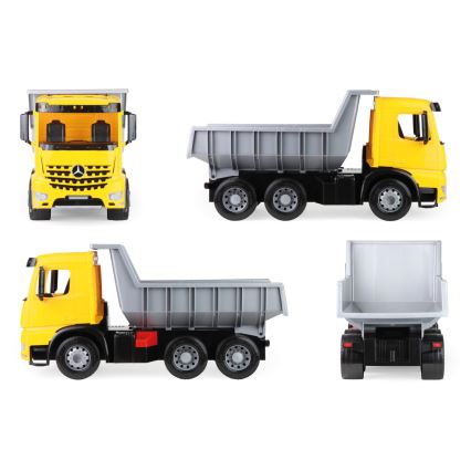 Camião basculante Mercedes GIGA TRUCKS 65 cm amarelo/cinza