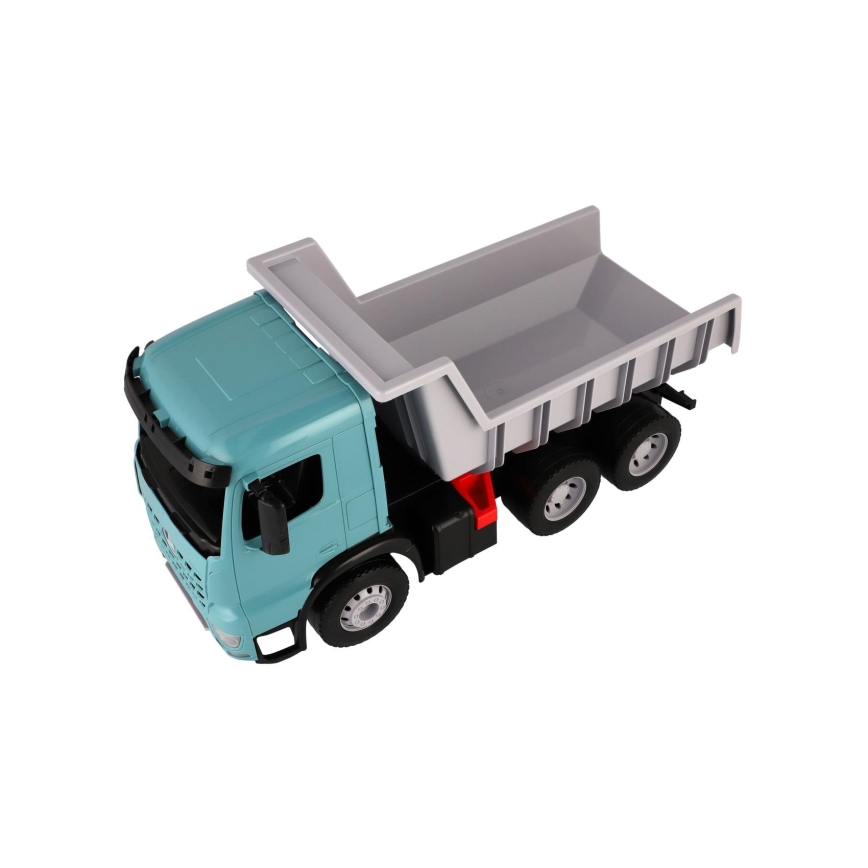Camião basculante Mercedes GIGA TRUCKS 65 cm azul/cinzento