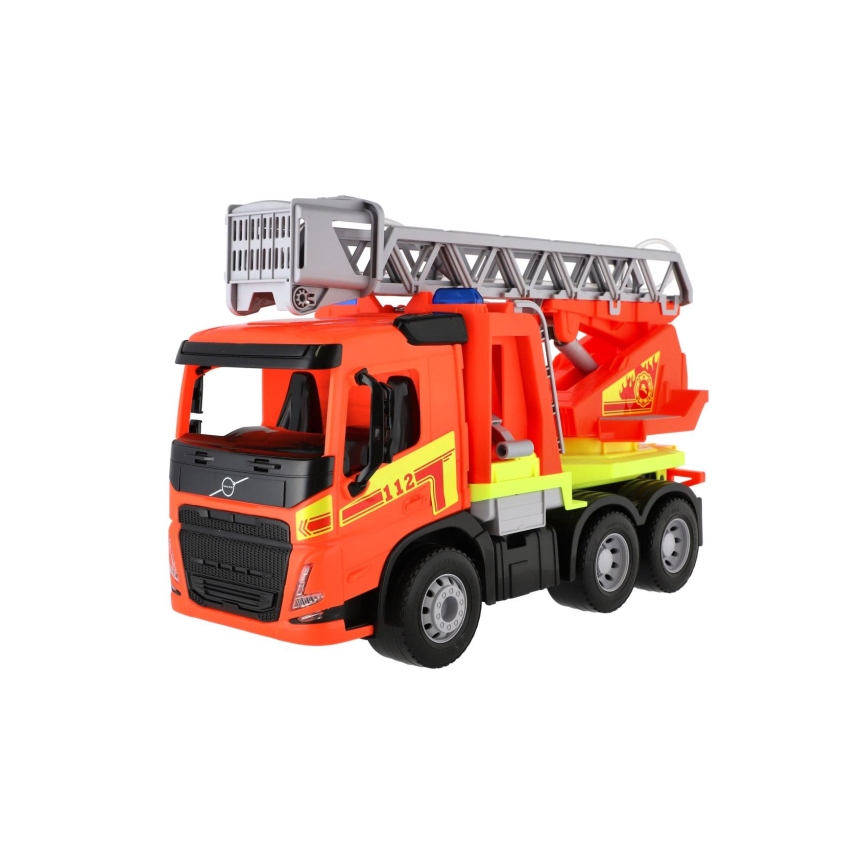 Camião de bombeiros Volvo com escada — 48 cm, laranja