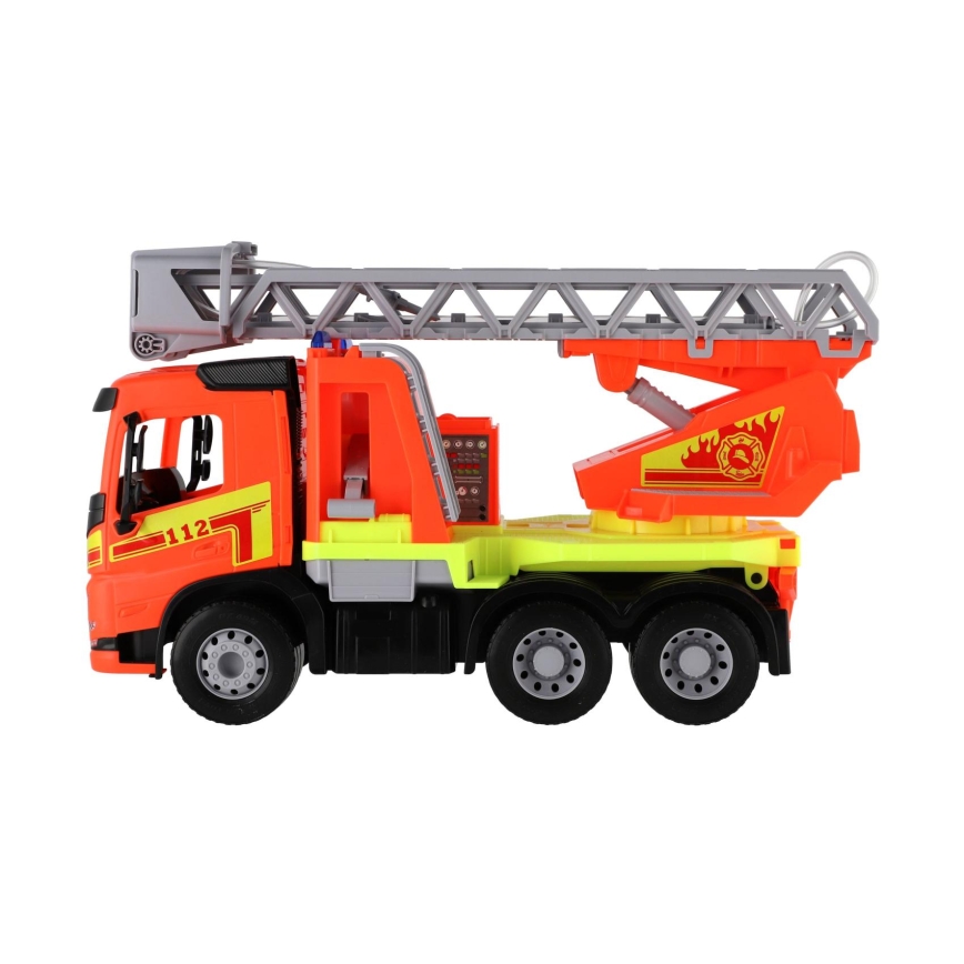 Camião de bombeiros Volvo com escada — 48 cm, laranja