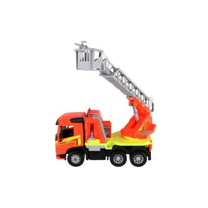 Camião de bombeiros Volvo com escada — 48 cm, laranja