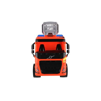 Camião de bombeiros Volvo com escada — 48 cm, laranja