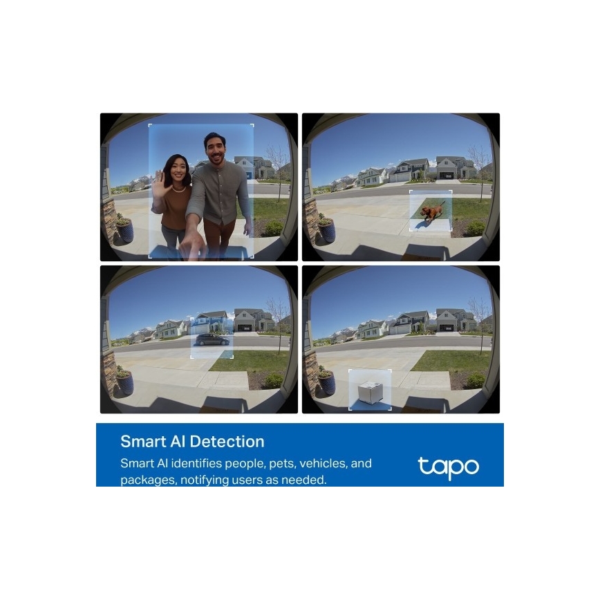 Campainha de vídeo inteligente 2K, bateria de 10000 mAh, IP66, Wi-Fi, compatível com Tuya