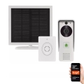 Campainha de vídeo sem fios com painel solar GoSmart 4400 mAh 3xAA IP44 Wi-Fi Tuya
