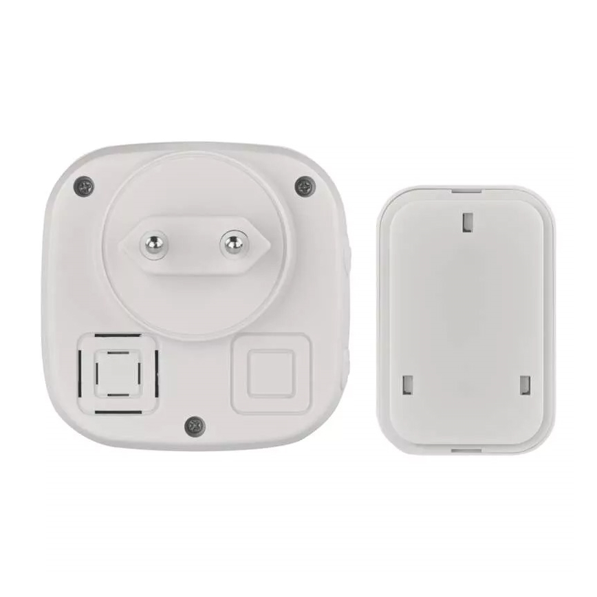 Campainha sem fios para tomada 230V + 1xCR2032 IP44 verde