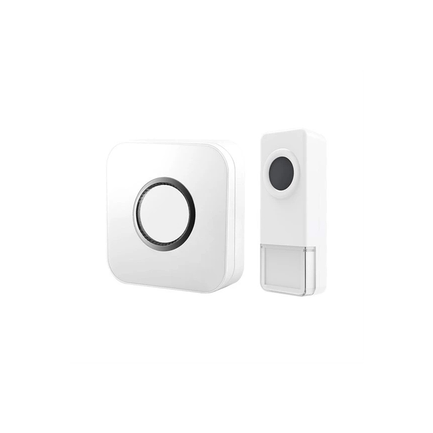 Campainha sem fios 3xAAA/1xA23 IP55 branco