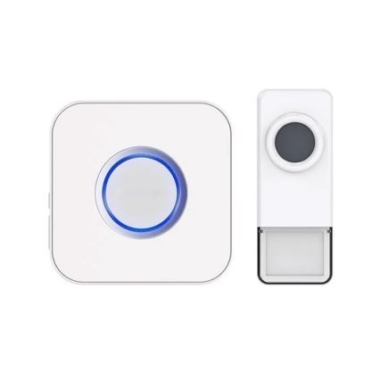 Campainha sem fios 3xAAA/1xA23 IP55 branco