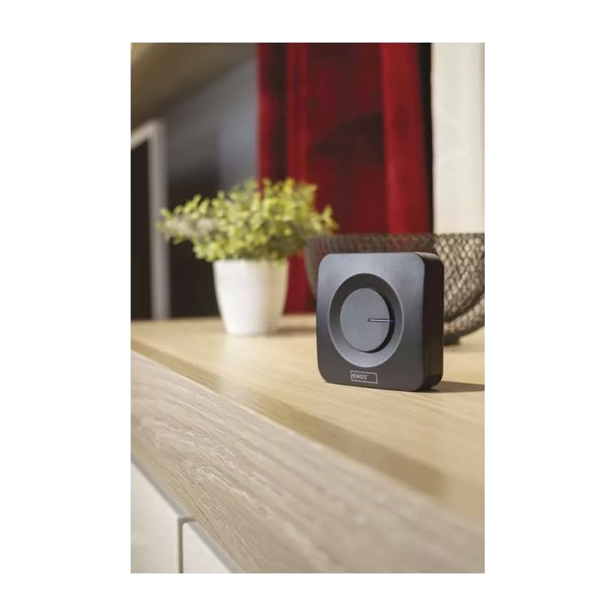 Campainha sem fios a pilhas 3xAAA IP56 preta