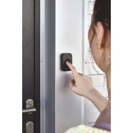 Campainha sem fios a pilhas 3xAAA IP56 preta