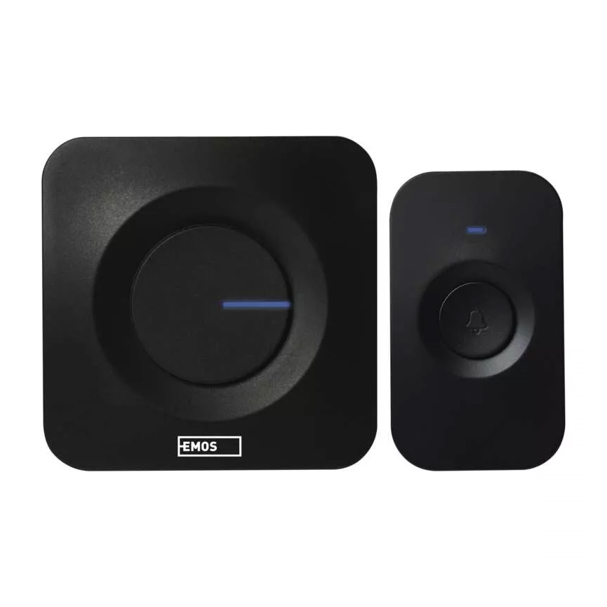 Campainha sem fios a pilhas 3xAAA IP56 preta