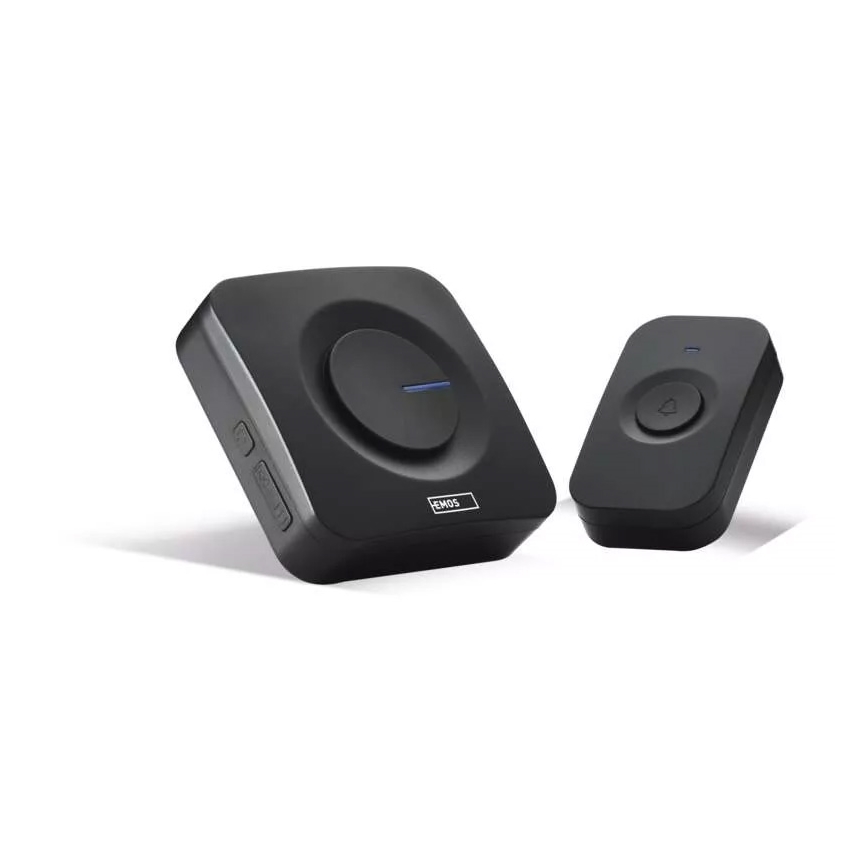 Campainha sem fios a pilhas 3xAAA IP56 preta