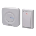 Campainha sem fios de tomada 230V IP44 branca