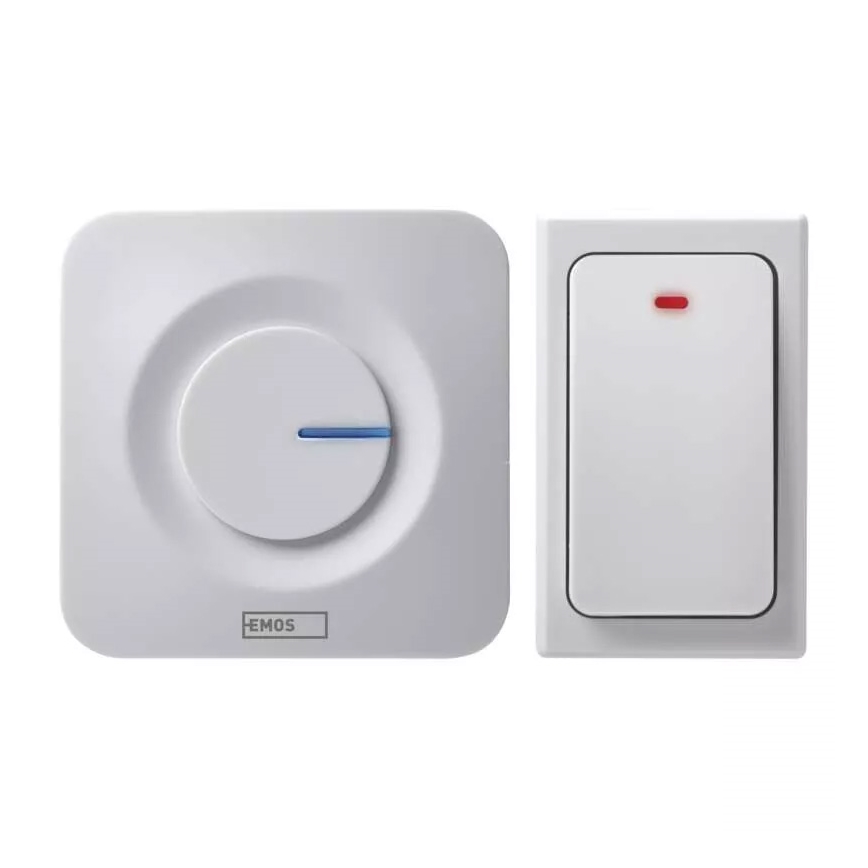 Campainha sem fios de tomada 230V IP44 branca