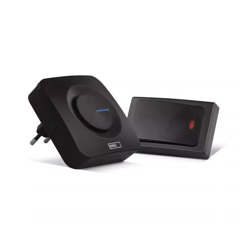 Campainha sem fios de tomada 230V IP44 preta