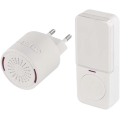 Campainha sem fios para tomada 230V + 1xCR2032 branca