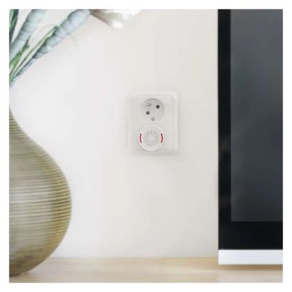 Campainha sem fios para tomada 230V + 1xCR2032 branca