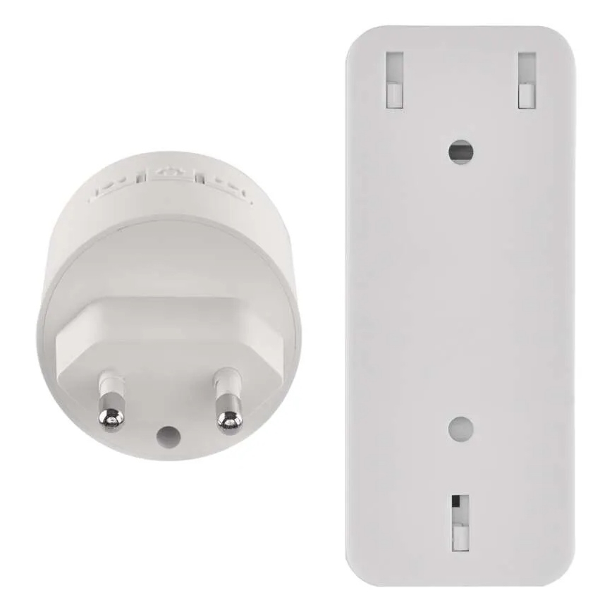 Campainha sem fios para tomada 230V + 1xCR2032 branca