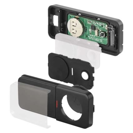 Campainha sem fios para tomada 230V + 1xCR2032 preta