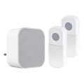Campainha Sem Fios Plug-in 230V + 2x botão 2xCR2032 IP44 branco