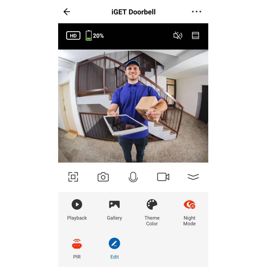 Campainha vídeo com sensor de movimento Full HD 1080p 5200 mAh IP65 Wi-Fi branco