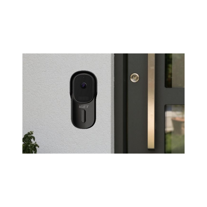 Campainha vídeo com sensor de movimento Full HD 1080p 5200 mAh IP65 Wi-Fi preto