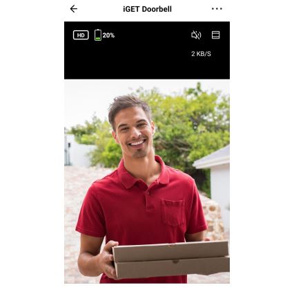 Campainha vídeo com sensor de movimento Full HD 1080p 5200 mAh IP65 Wi-Fi preto