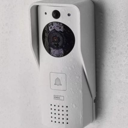 Campainha de vídeo sem fios com painel solar GoSmart 4400 mAh 3xAA IP44 Wi-Fi Tuya