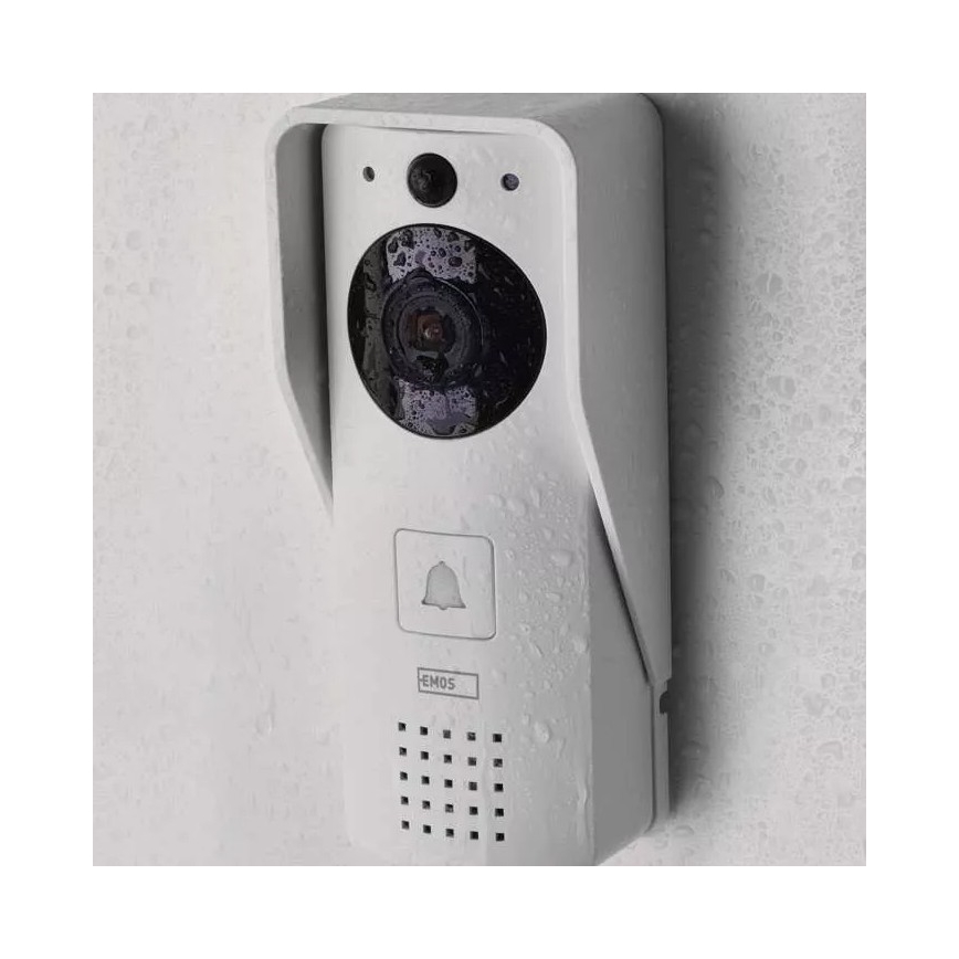 Campainha de vídeo sem fios com painel solar GoSmart 4400 mAh 3xAA IP44 Wi-Fi Tuya