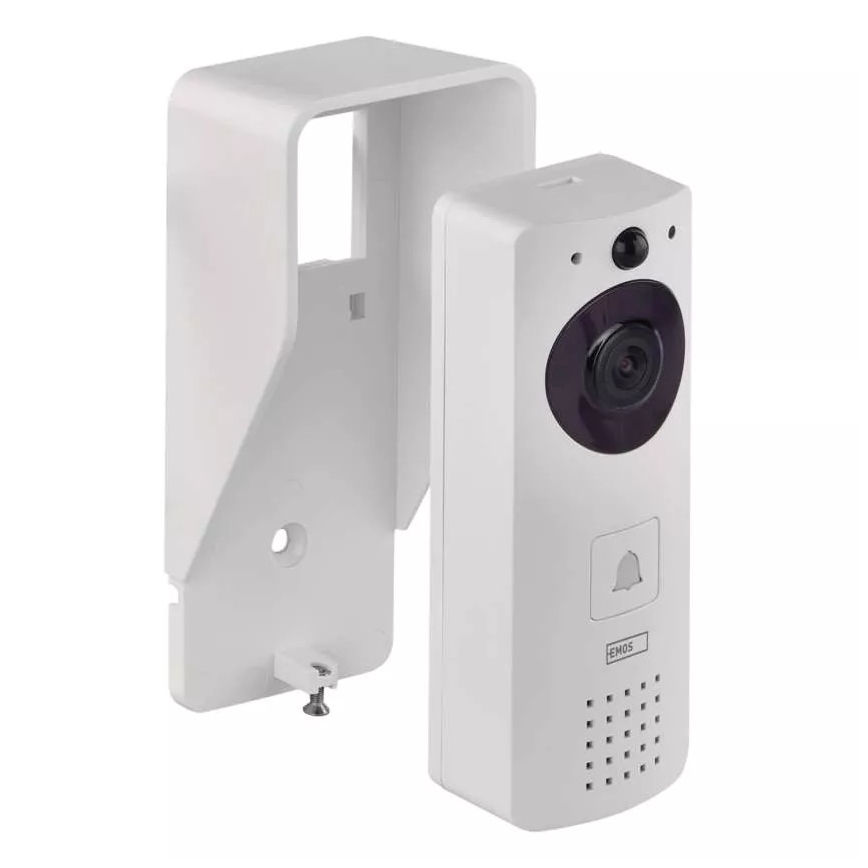 Campainha de vídeo sem fios com painel solar GoSmart 4400 mAh 3xAA IP44 Wi-Fi Tuya