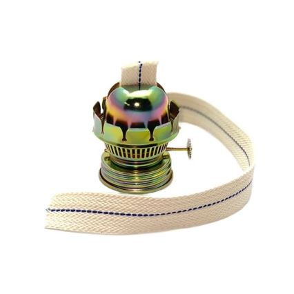 Candeeiro a óleo LUCIE 35 cm verde floresta decorado com estanho