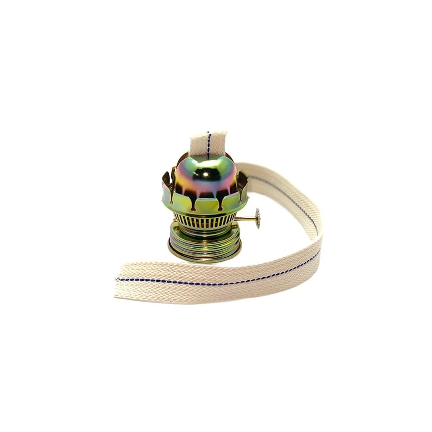 Candeeiro a óleo LUCIE 35 cm verde floresta decorado com estanho