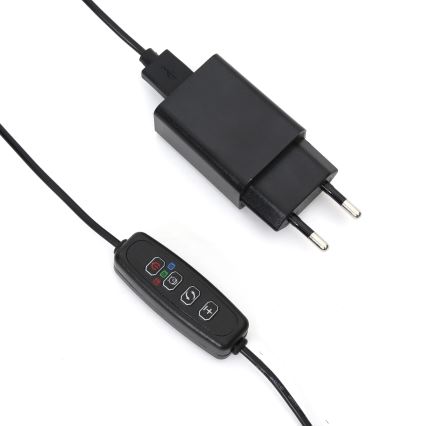 Candeeiro com clipe LED com regulação para iluminar plantas LED/3W/230V preto