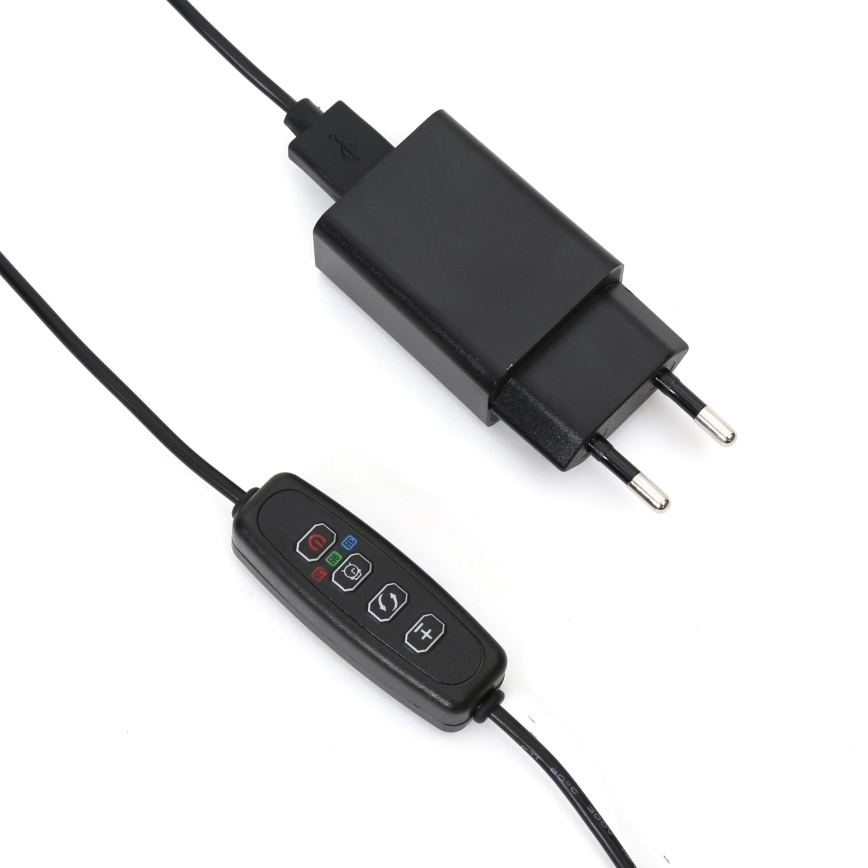 Candeeiro com clipe LED com regulação para iluminar plantas LED/3W/230V preto