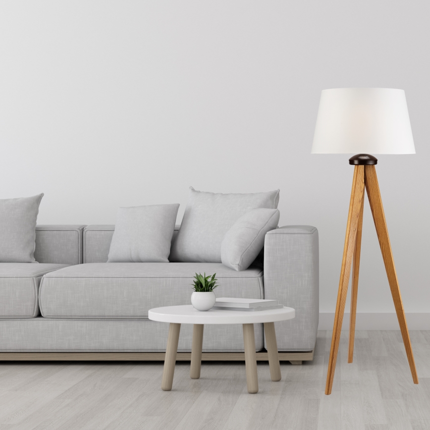 Candeeiro de chão AIDA 1xE27/60W/230V carvalho