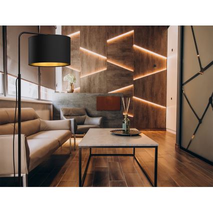 Candeeiro de chão ARDEN 1xE27/60W/230V preto/dourada