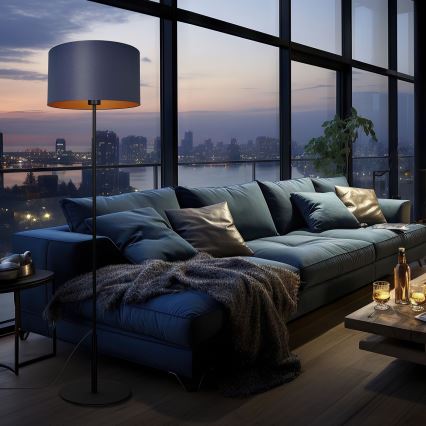 Candeeiro de chão ARDEN 1xE27/60W/230V roxo/dourado