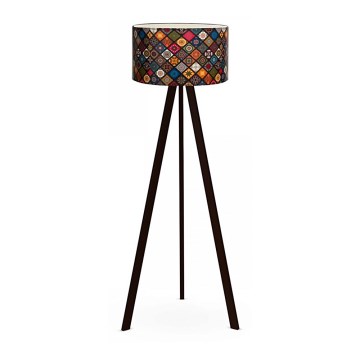 Candeeiro de chão AYD 1xE27/60W/230V multicolorido/castanho