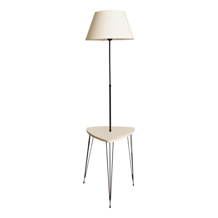 Candeeiro de chão com mesa 1xE27/40W/230V preto/creme