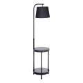 Candeeiro de chão com mesa 1xE27/60W/230V USB preto