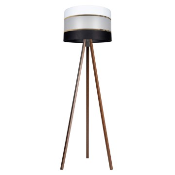 Candeeiro de chão CORAL 1xE27/60W/230V castanho/preto/branco/dourado