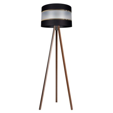 Candeeiro de chão CORAL 1xE27/60W/230V castanho/preto/dourado