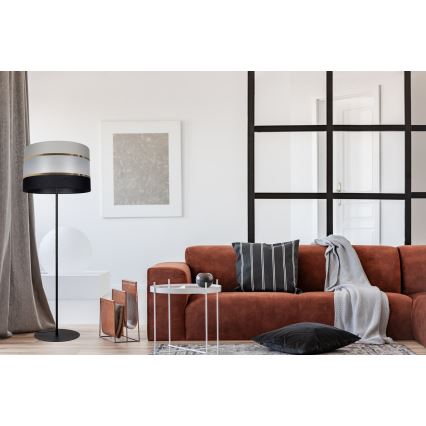 Candeeiro de chão CORAL 1xE27/60W/230V preto/cinzento