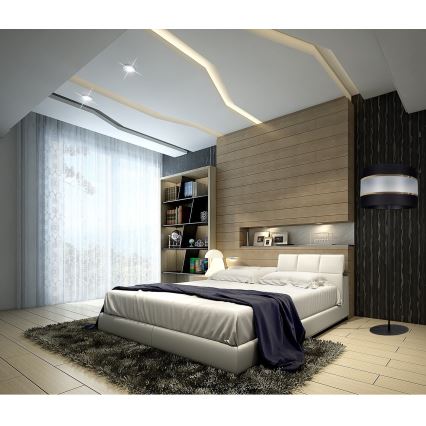 Candeeiro de chão CORAL 1xE27/60W/230V preto