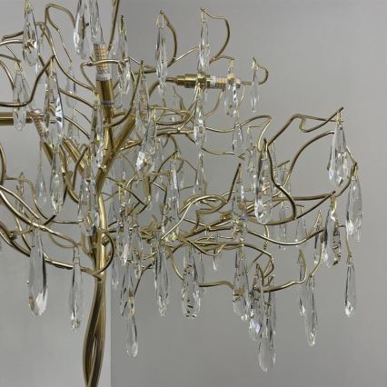 Candeeiro de chão de cristal 5xG9/40W/230V dourado