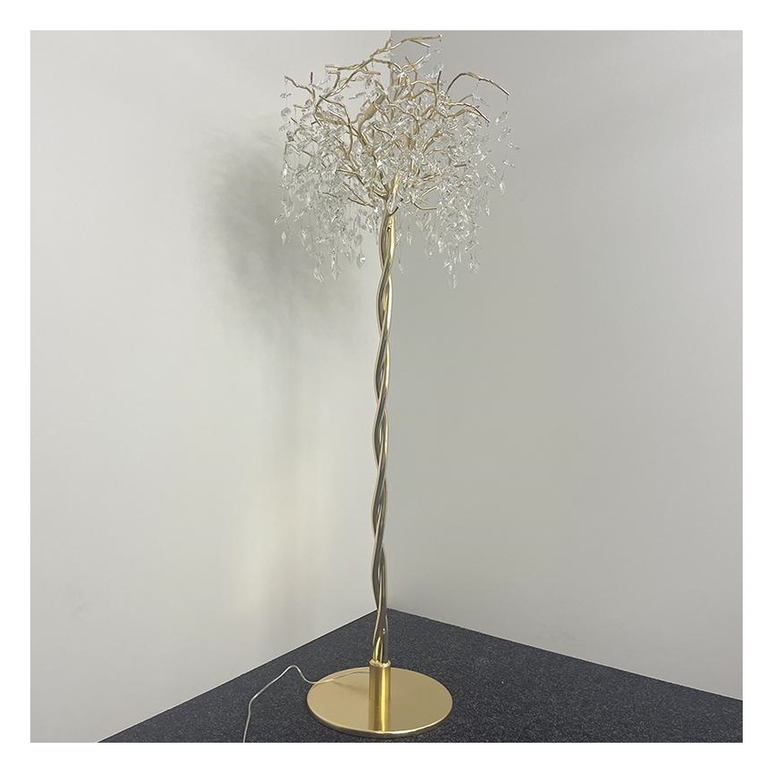 Candeeiro de chão de cristal 5xG9/40W/230V dourado