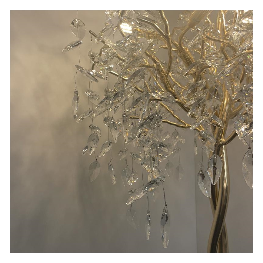 Candeeiro de chão de cristal 5xG9/40W/230V dourado