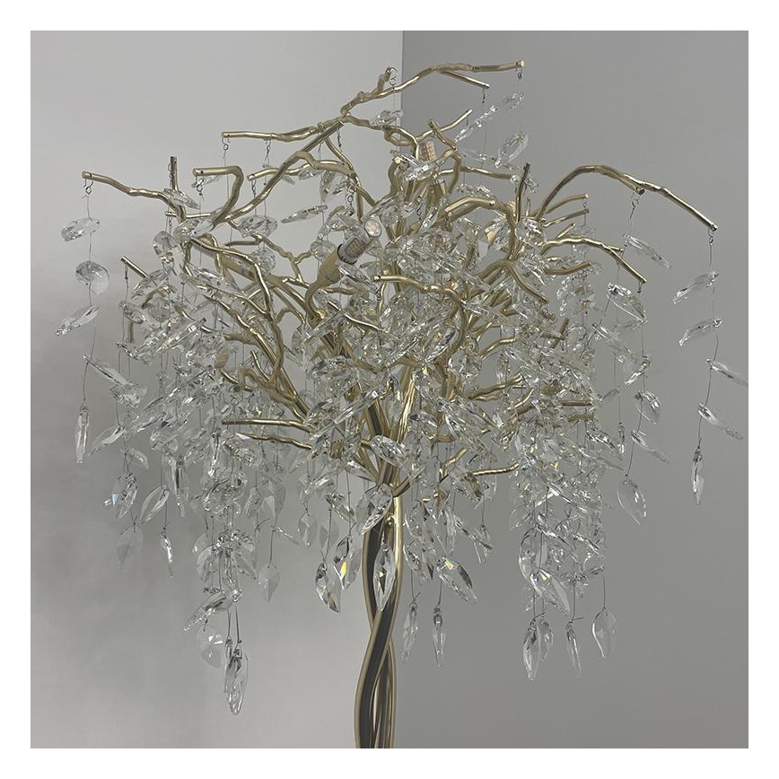 Candeeiro de chão de cristal 5xG9/40W/230V dourado